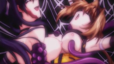 Beat Blades Haruko 3 – Futa with tentacles fucks bound ninja girl