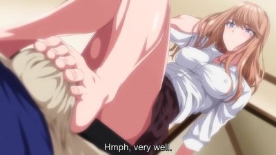 First Love Time 6 – Hentai schoolgirl seduces teacher with upskirt pussy and footjob