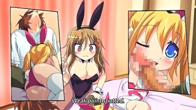 Hard Knot Shinpa 3 – Cute hentai teens in bunny outfits have hot threesome