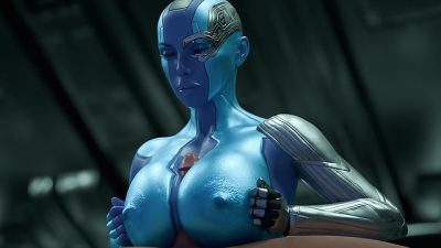 Nebula: The Slut Stone – Cyborg babe Nebula enhances sex with the most powerful infinity stone