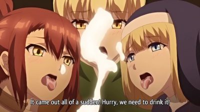 Another World Harem Tales 1 – Triple blowjob with busty warrior girls
