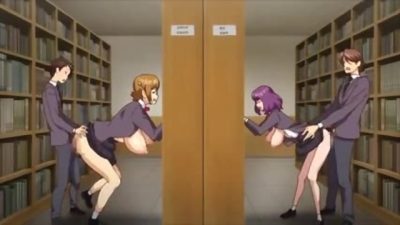 Junjou Decamelon 2 – Busty hentai schoolgirls fuck at the library and beach