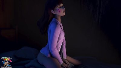 Rabbit Hole 1 – D.Va watches porn while rubbing her pussy against a pillow