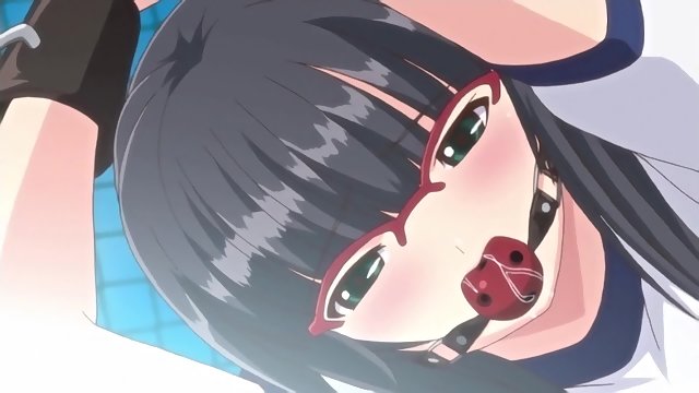 Love es M - Cute hentai teen is gagged, dildoed and fucked while friend is watching - Hd Hentai