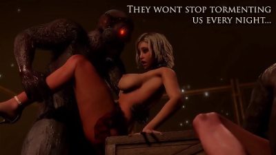 Captiva 1 – Busty 3D babes are rough banged by scary monsters every night in their dreams