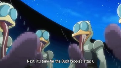 Armored Knight Iris 3 – Busty blonde warrior gets gangbanged by duck aliens with boners