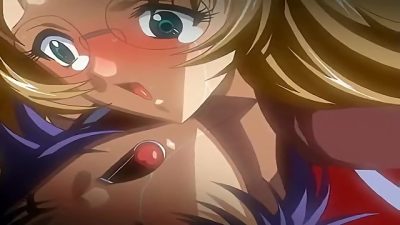 Virgin in the Academy Uniform 4 – Teen girl gets fucked by her hentai big sister with a strapon