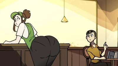 Chubby Barista MILF with Giant Lactating Boobs – 3D Cartoon Parody HQ