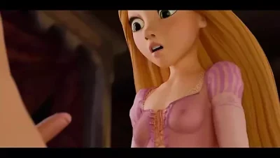 Rapunzel gets a little bit naughty with her guest’s cock