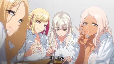 Gyaru Harem Invasion 1 – Businessman is hentai reverse gangbanged by huge tits sluts