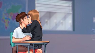 Car Toon And French Teacher In Sneaky Link With My Summertime Saga Gameplay)