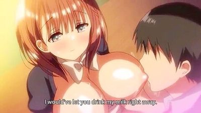 Her senior gives her a titjob, then bukkakes her and thrusts hard into her, cumming inside her.