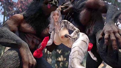 Juicy Cat Girl Fucked By A Crowd Of Werewolves 2