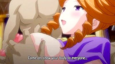 The princesses have their big breasts fondled and creampied by the queen at a thanksgiving event.