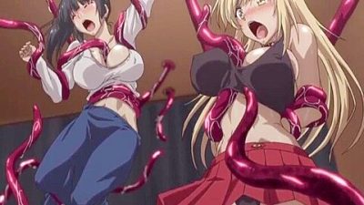 The women are stripped naked by tentacles and penetrated into all of their holes, resulting in creampies.