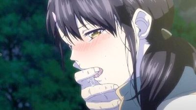 Two people of different ages have sex outdoors