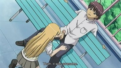 Forbidden Love Club 2 – Teen guy gets hentai blowjob in the park by horny president