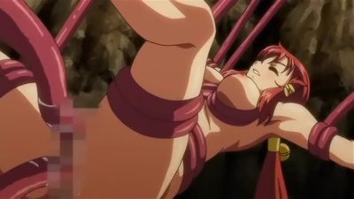 Kagirohi: Shaku Kei 2 – Virgin hentai redhead gets pussy pounded by tentacles