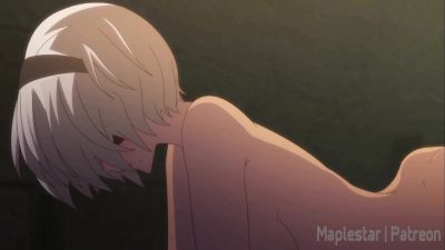 2B Nier Automata sucks 9S cock and then is fucked from the back