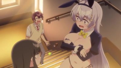 Weak Teacher 3 (ecchi anime) – Busty teacher wears bunny outfit
