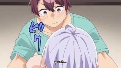 Weak Teacher 8 (ecchi anime) – Busty teacher has sexy anime tanlines after sunburn